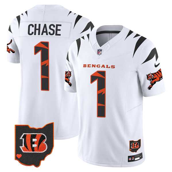 Men%27s Cincinnati Bengals #1 Ja%27Marr Chase White Limited F.U.S.E. Special Vapor Untouchable Limited Stitched Jersey Dyin->detroit lions->NFL Jersey